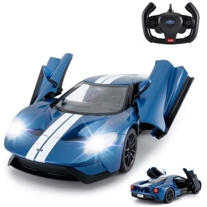 1:14 Ford GT Remote Control RC Toy Car for Kids, Open Doors, Blue